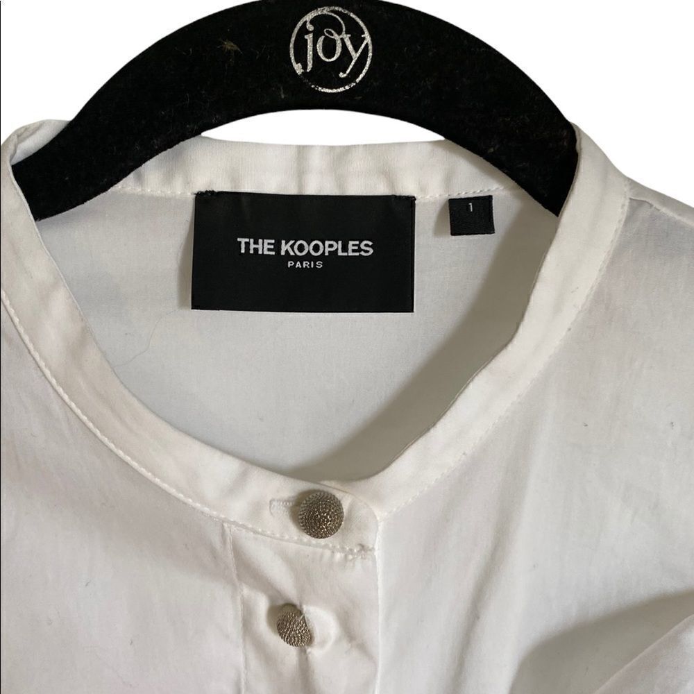 Kooples white ruffle blouse size 1 - Picture 6 of 8